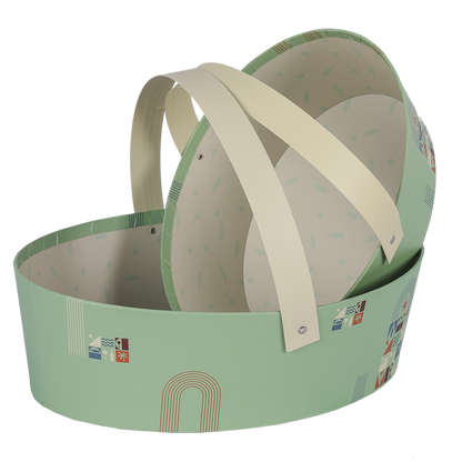 Panier Bilbao carton rigide ovale 25×19×8cm,