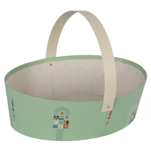 Panier Bilbao carton rigide ovale 31×22×9 cm,