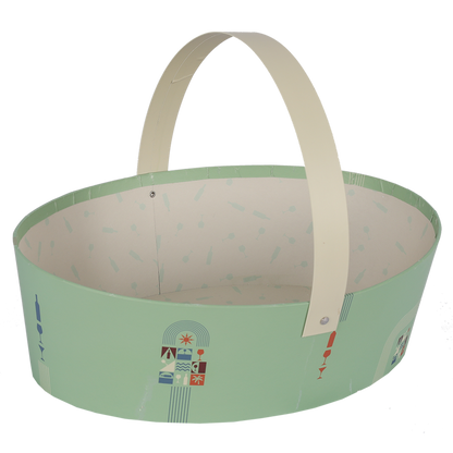 Panier Bilbao carton rigide ovale 31×22×9 cm,