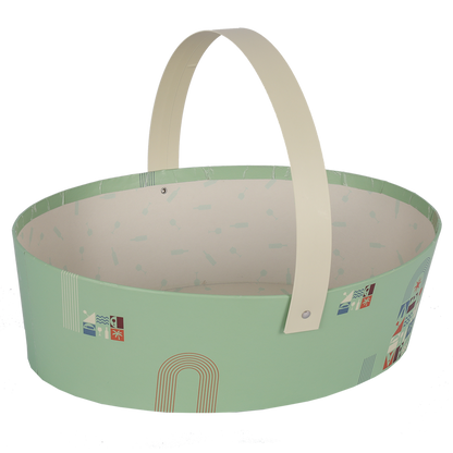 Panier Bilbao carton rigide ovale 31×22×9 cm,