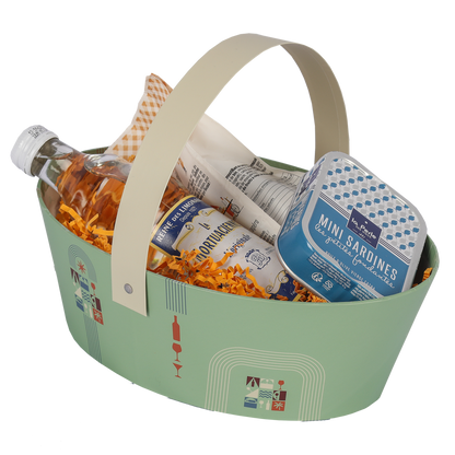 Panier Bilbao carton rigide ovale 31×22×9 cm,