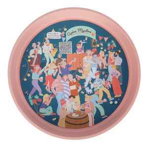 Viggo Round Metal Tray - Mystery Aperitif Game
