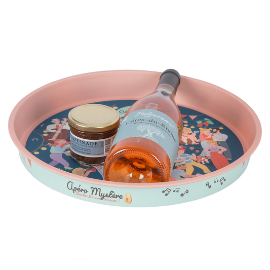 Viggo Round Metal Tray - Mystery Aperitif Game