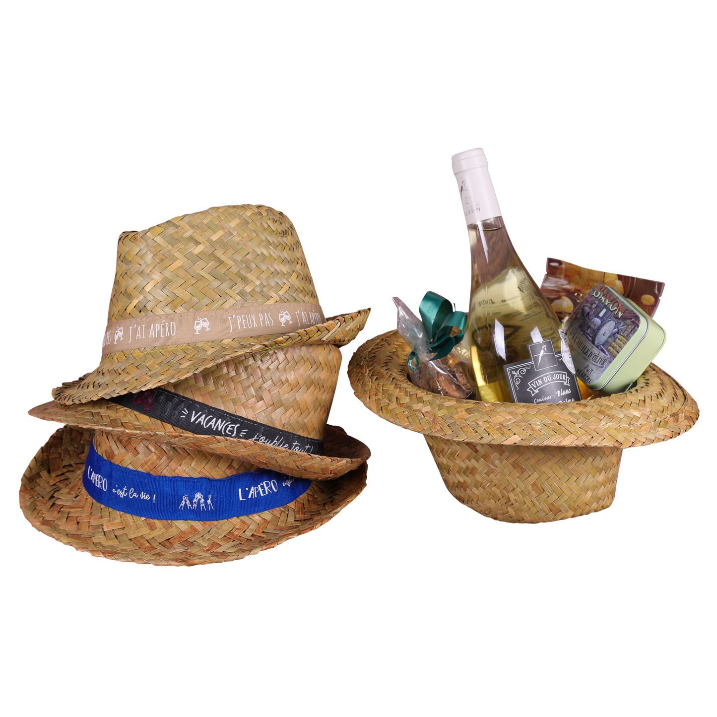 Ernest straw hat with headband - Move along....