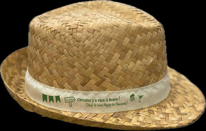 Ernest straw hat with headband - Move along....