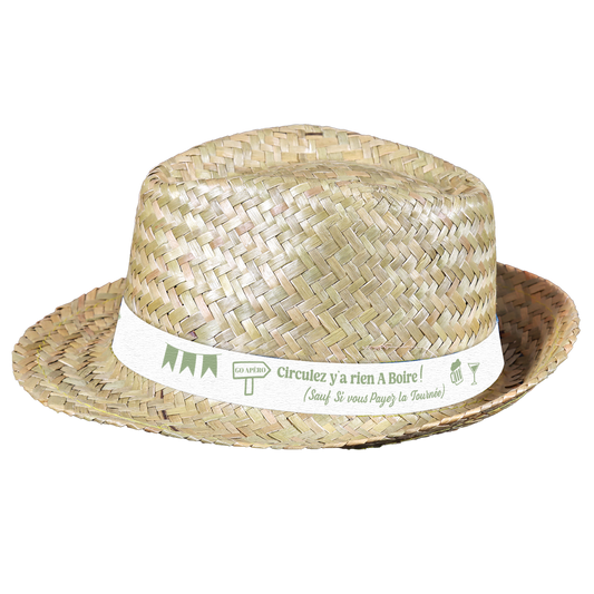 Chapeau Ernest paille bandeau - Circulez....