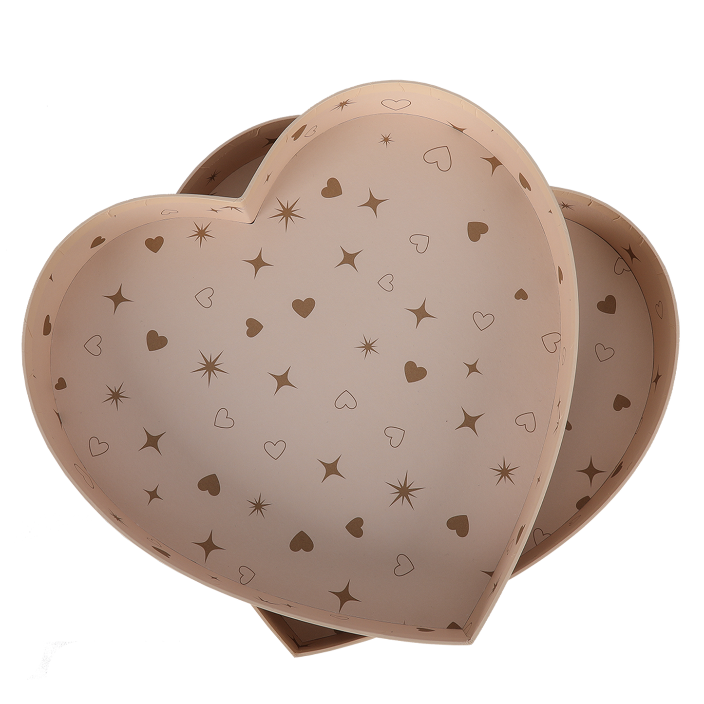Corbeille Venise carton rigide Coeur 28x27x4cm + 29x28x4.3cm (Set de 2)
