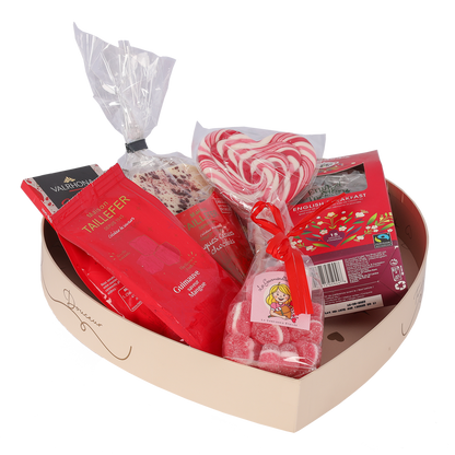 Corbeille Venise carton rigide Coeur 28x27x4cm + 29x28x4.3cm (Set de 2)