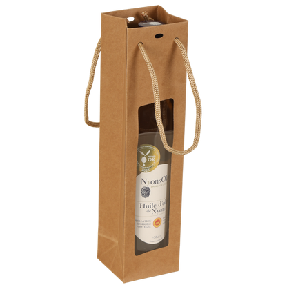 Sac Atlanta papier kraft 1/2 bouteille fenêtre PVC