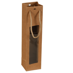 Sac Atlanta papier kraft 1/2 bouteille fenêtre PVC