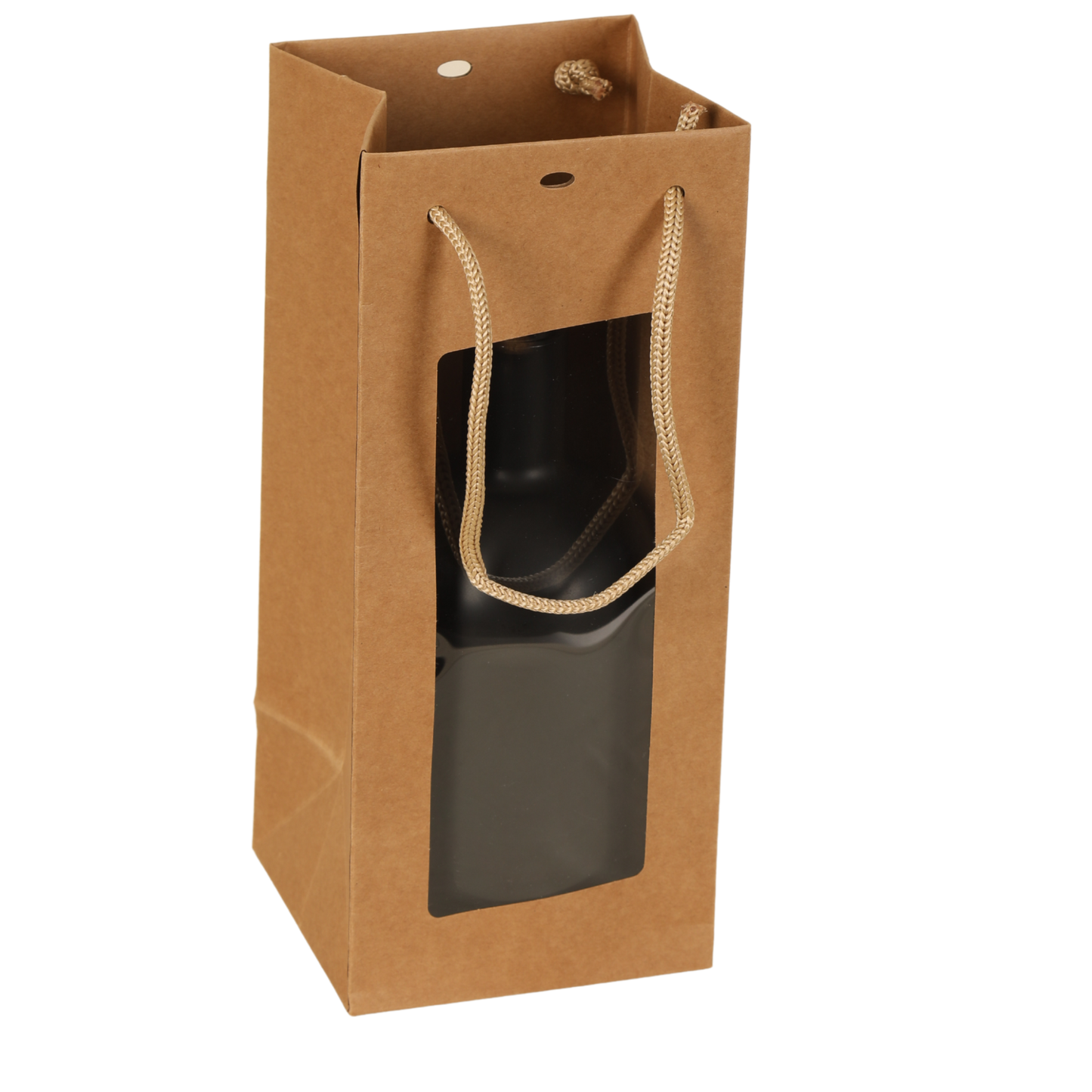 Sac Atlanta papier kraft spiritueux fenêtre PVC