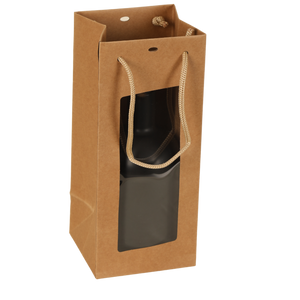 Sac Atlanta papier kraft spiritueux fenêtre PVC