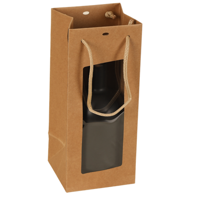 Sac Atlanta papier kraft spiritueux fenêtre PVC