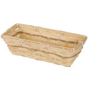 Corbeille Naya bambou naturel rectangle 24x10x7cm