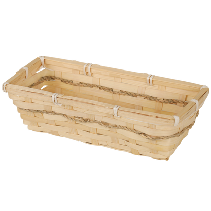 Corbeille Naya bambou naturel rectangle 24x10x7cm