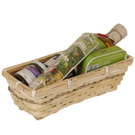 Corbeille Naya bambou naturel rectangle 24x10x7cm