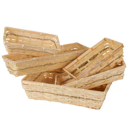Corbeille Naya bambou naturel rectangle 24x18x7cm