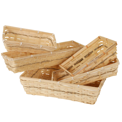 Corbeille Naya bambou naturel rectangle 36x26x8cm