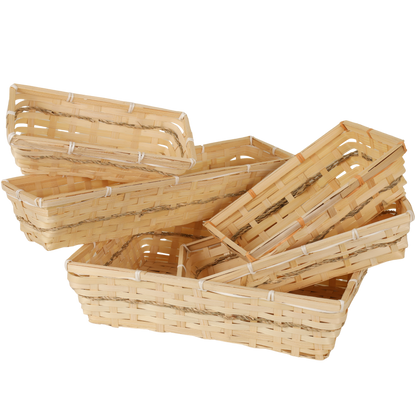 Corbeille Naya bambou naturel rectangle 24x10x7cm