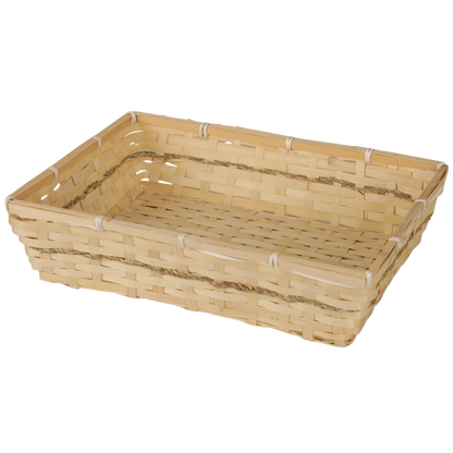 Corbeille Naya bambou naturel rectangle 36x26x8cm