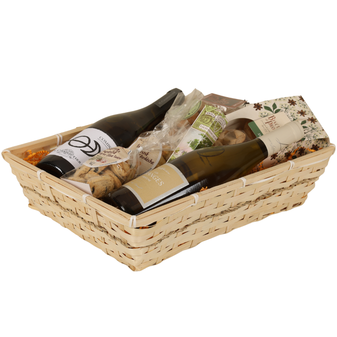 Corbeille Naya bambou naturel rectangle 36x26x8cm