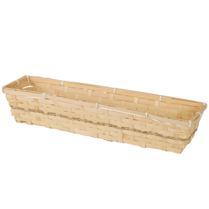Corbeille Naya bambou naturel rectangle 42x10x8cm