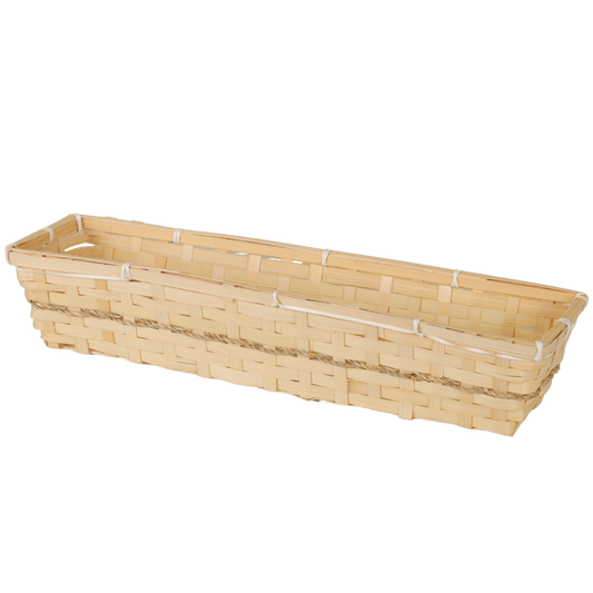 Corbeille Naya bambou naturel rectangle 42x10x8cm