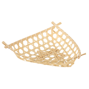 Corbeille Lio ajourée bambou naturel triangle 20x20x4/6.5cm