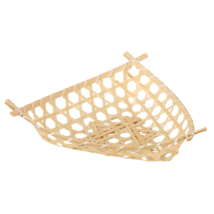 Corbeille Lio ajourée bambou naturel triangle 20x20x4/6.5cm