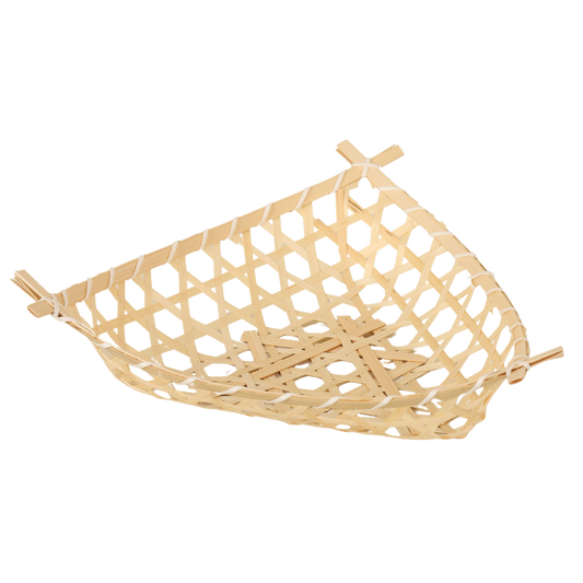 Corbeille Lio ajourée bambou naturel triangle 20x20x4/6.5cm