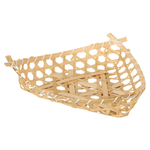 Corbeille Lio ajourée bambou naturel triangle 30x30x6/8cm