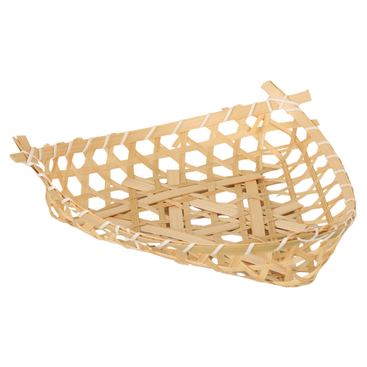 Corbeille Lio ajourée bambou naturel triangle 30x30x6/8cm