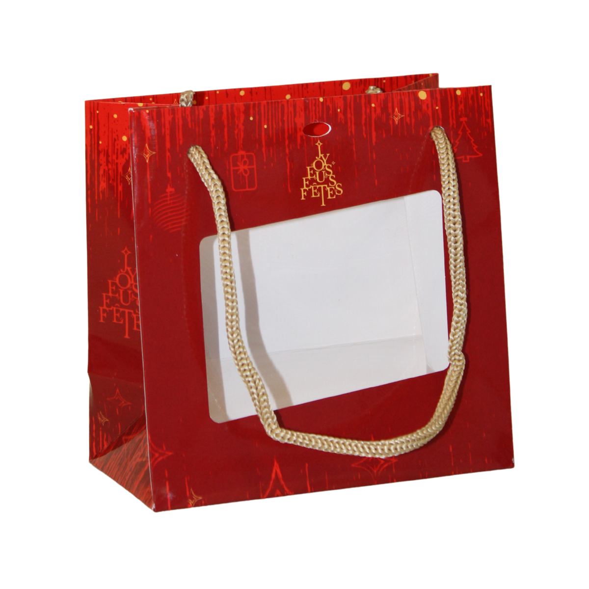 Sac  papier terroir 15x8x15cm fenêtre PVC - Bellagio