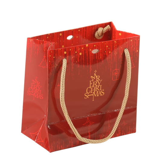 Bellagio country-style paper bag 15x8x15cm with PVC window