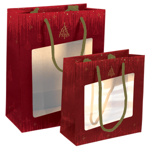 Sac Bellagio papier terroir 18x8x19cm fenêtre PVC