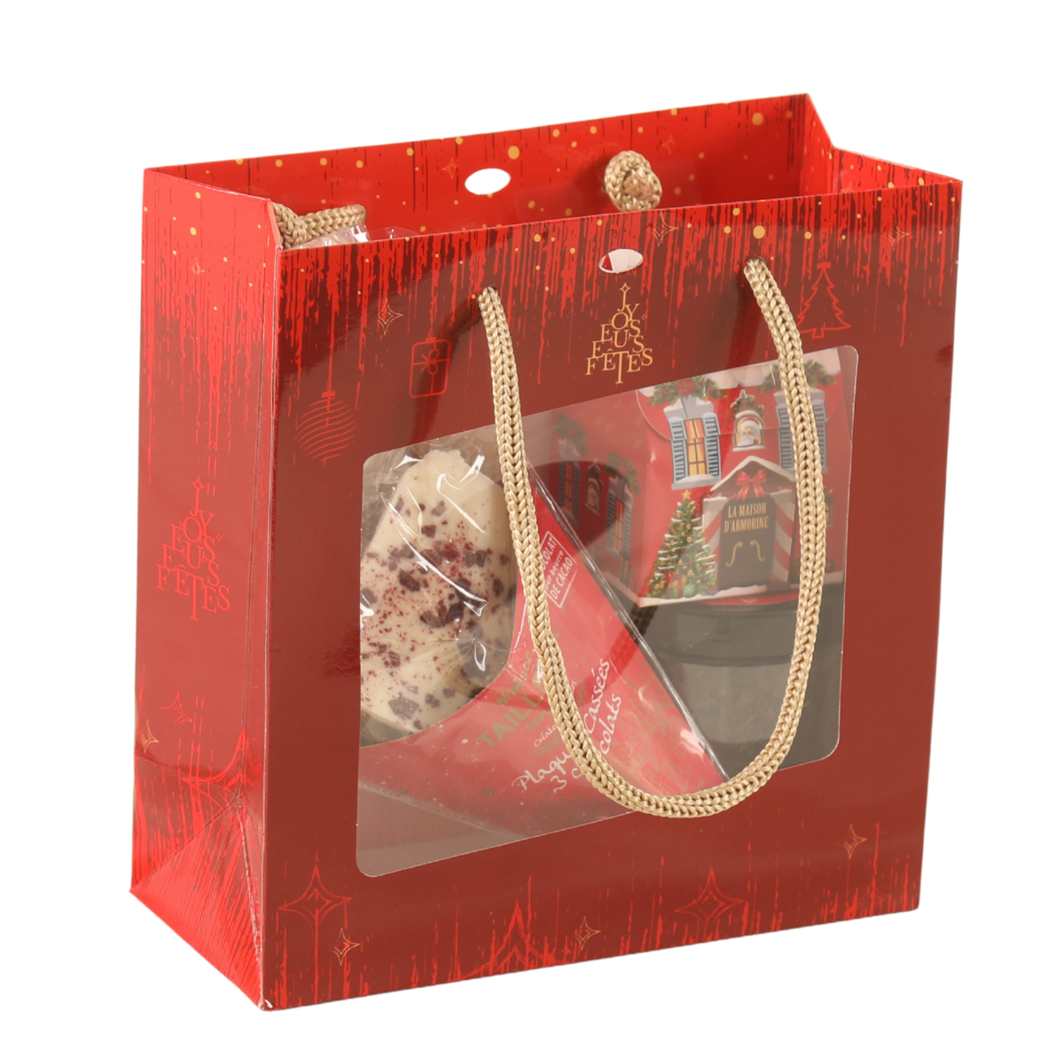 Sac Bellagio papier terroir 18x8x19cm fenêtre PVC