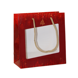 Sac  papier terroir 18x8x19cm fenêtre PVC - Bellagio