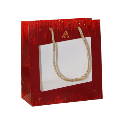 Sac  papier terroir 18x8x19cm fenêtre PVC - Bellagio