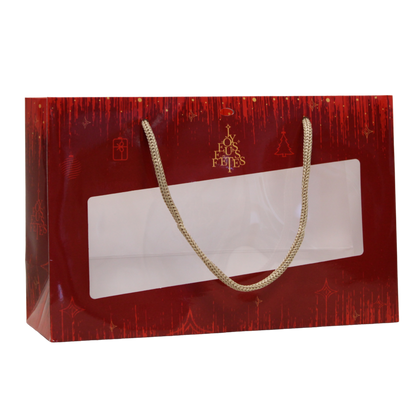 Sac  papier terroir 28x10x18cm fenêtre PVC - Bellagio