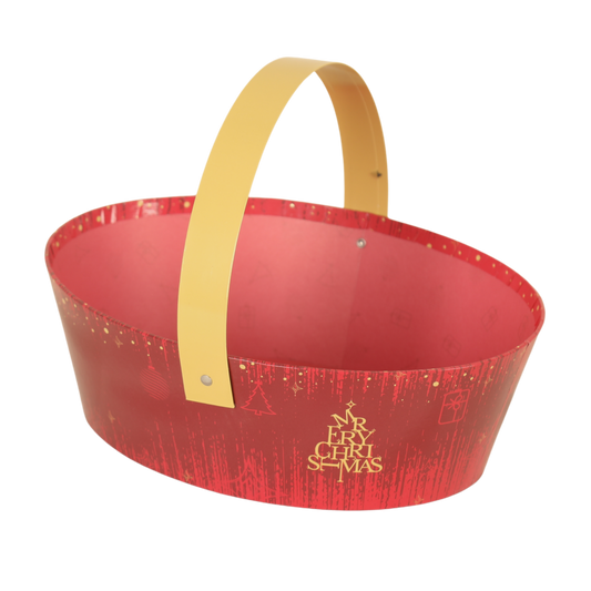 Bellagio rigid oval cardboard basket 25x19x8cm