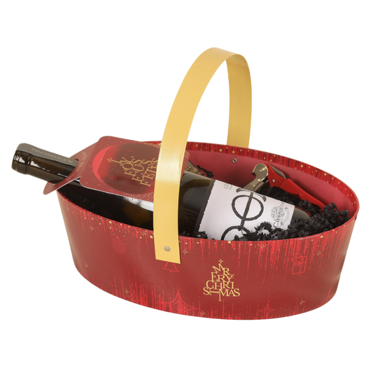 Bellagio oval rigid cardboard basket 31x22x9cm