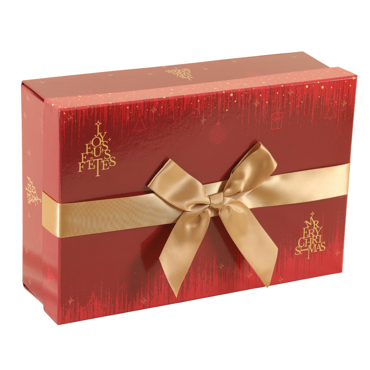 Coffre Bellagio carton rigide rectangle 35x22x11cm noeud collé