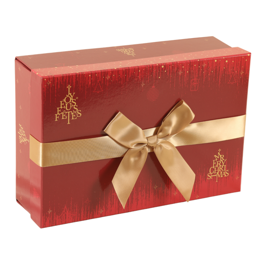 Bellagio rigid cardboard rectangular box 35x22x11cm glued bow