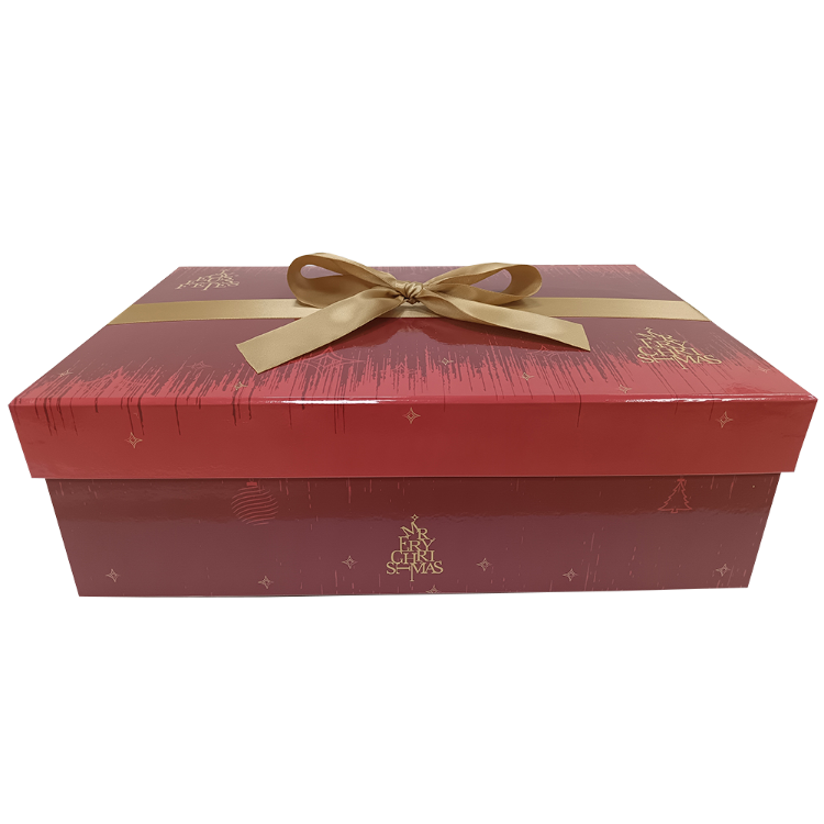 Coffre Bellagio carton rigide rectangle 35x22x11cm noeud collé