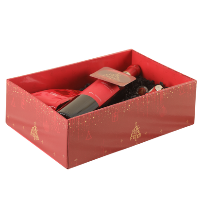 Coffre Bellagio carton rigide rectangle 35x22x11cm noeud collé