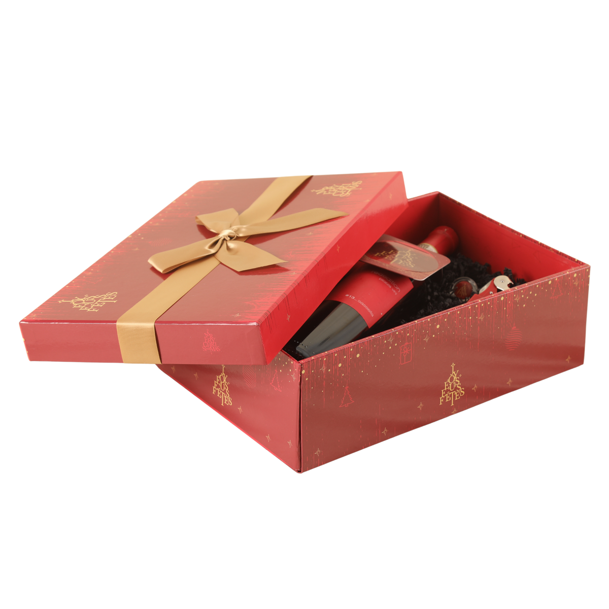 Coffre Bellagio carton rigide rectangle 35x22x11cm noeud collé