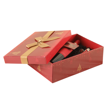 Coffre Bellagio carton rigide rectangle 35x22x11cm noeud collé