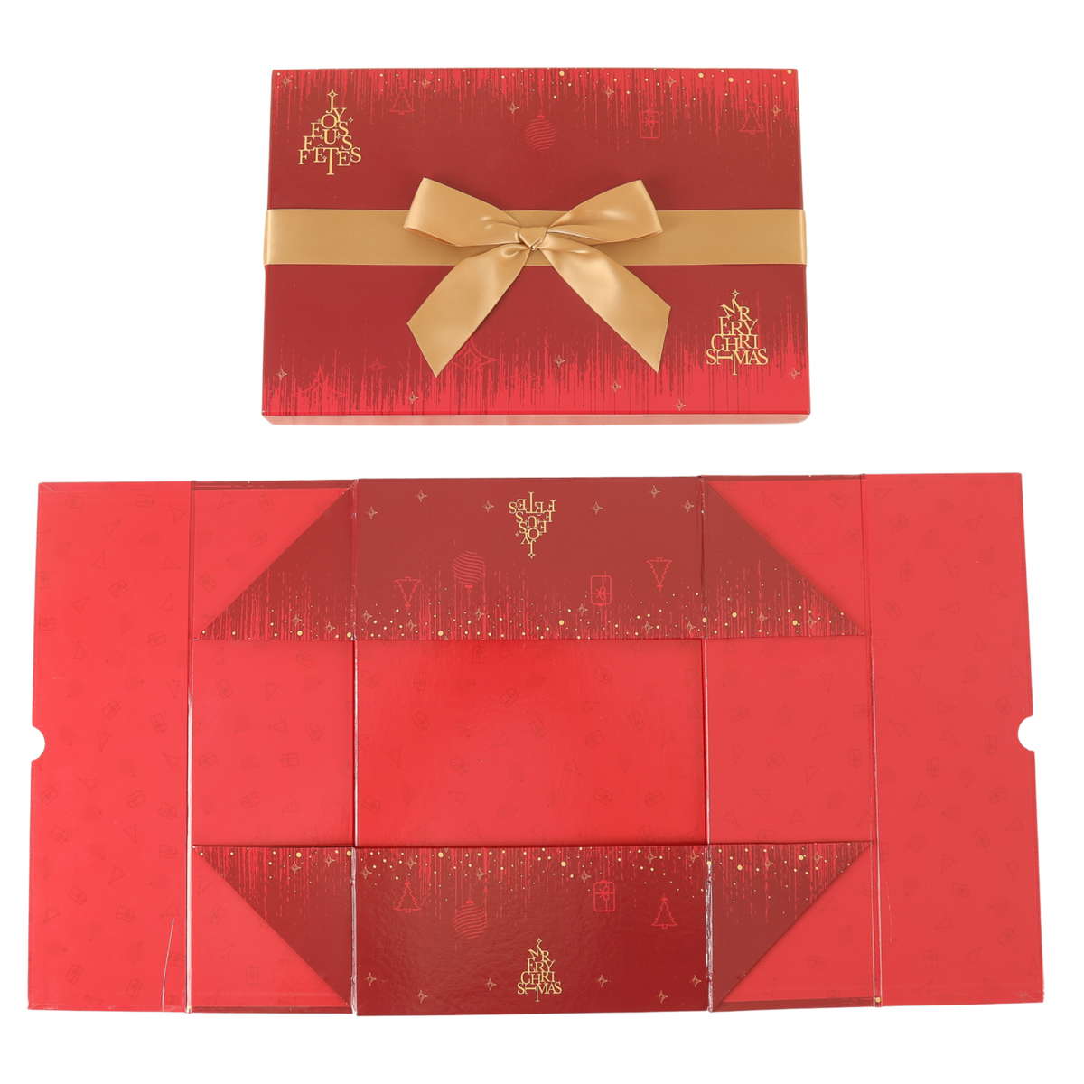Coffre Bellagio carton rigide rectangle 35x22x11cm noeud collé