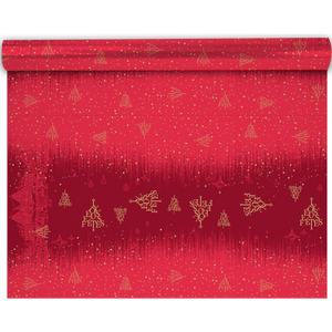 Papier cadeau Bellagio papier couché rouge/or 0.70x100m