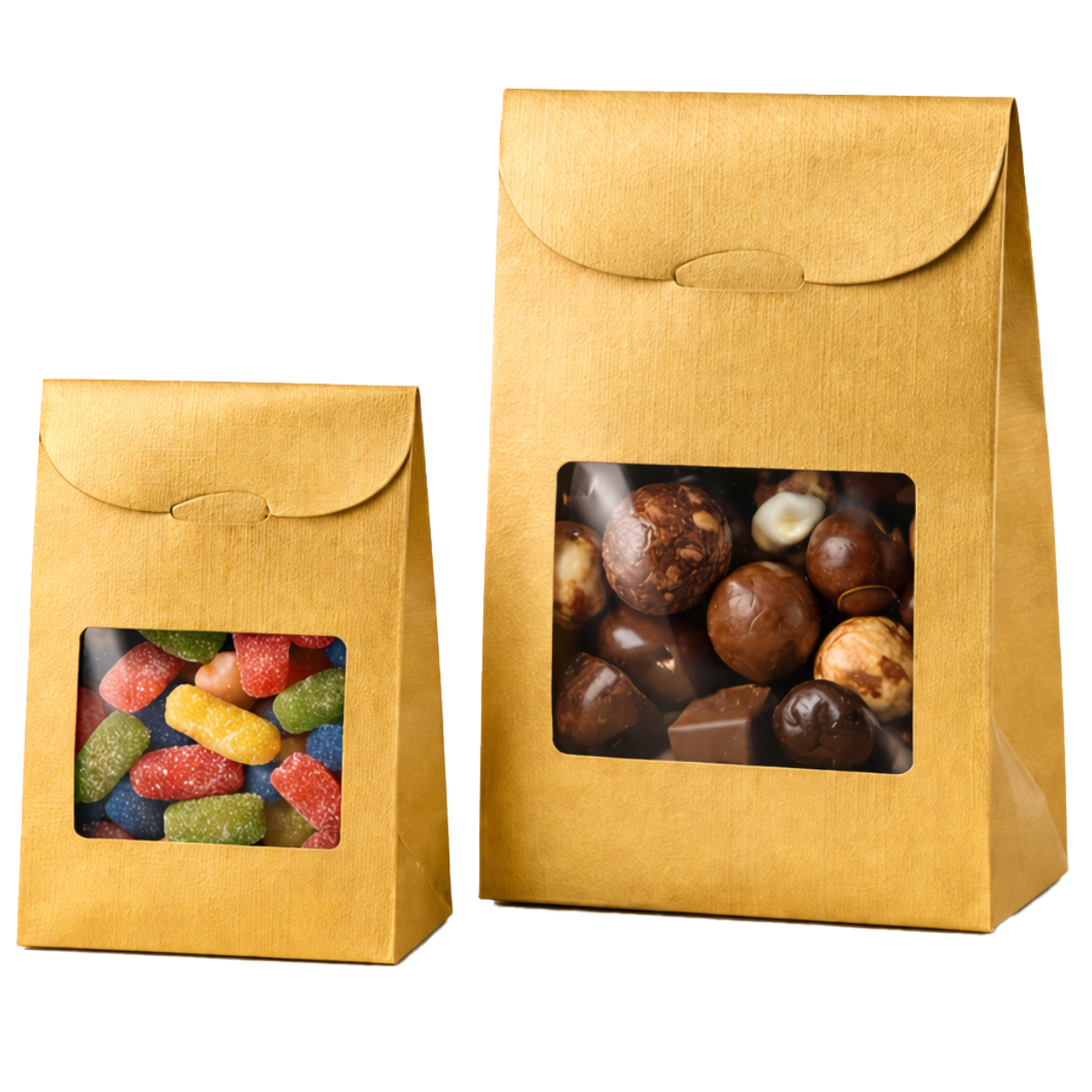 Sachet confiserie Dubaï carton 9x4.5x13cm fenêtre
